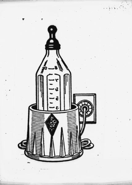 428x600 Hankscraft Baby Bottle Warmer Photograph Wisconsin Historical - Baby Bottle Sketch