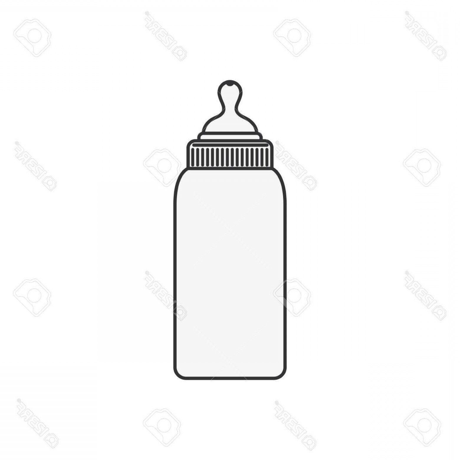 1560x1560 Photostock Vector Sketch Silhouette Of Bottle Baby With Pacifier - Baby Bottle Sketch
