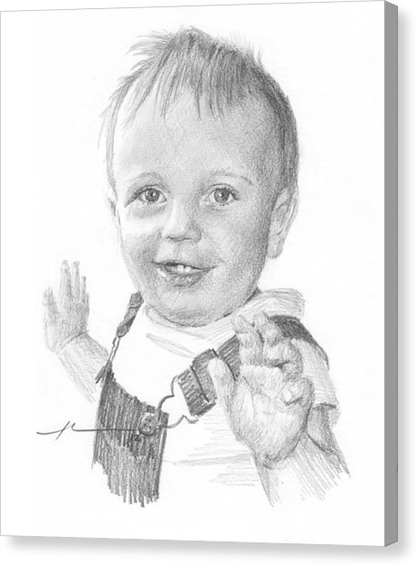 458x622 Baby Boy In Overalls Pencil Portrait Drawing By Mike Theuer - Baby Boy Sketch