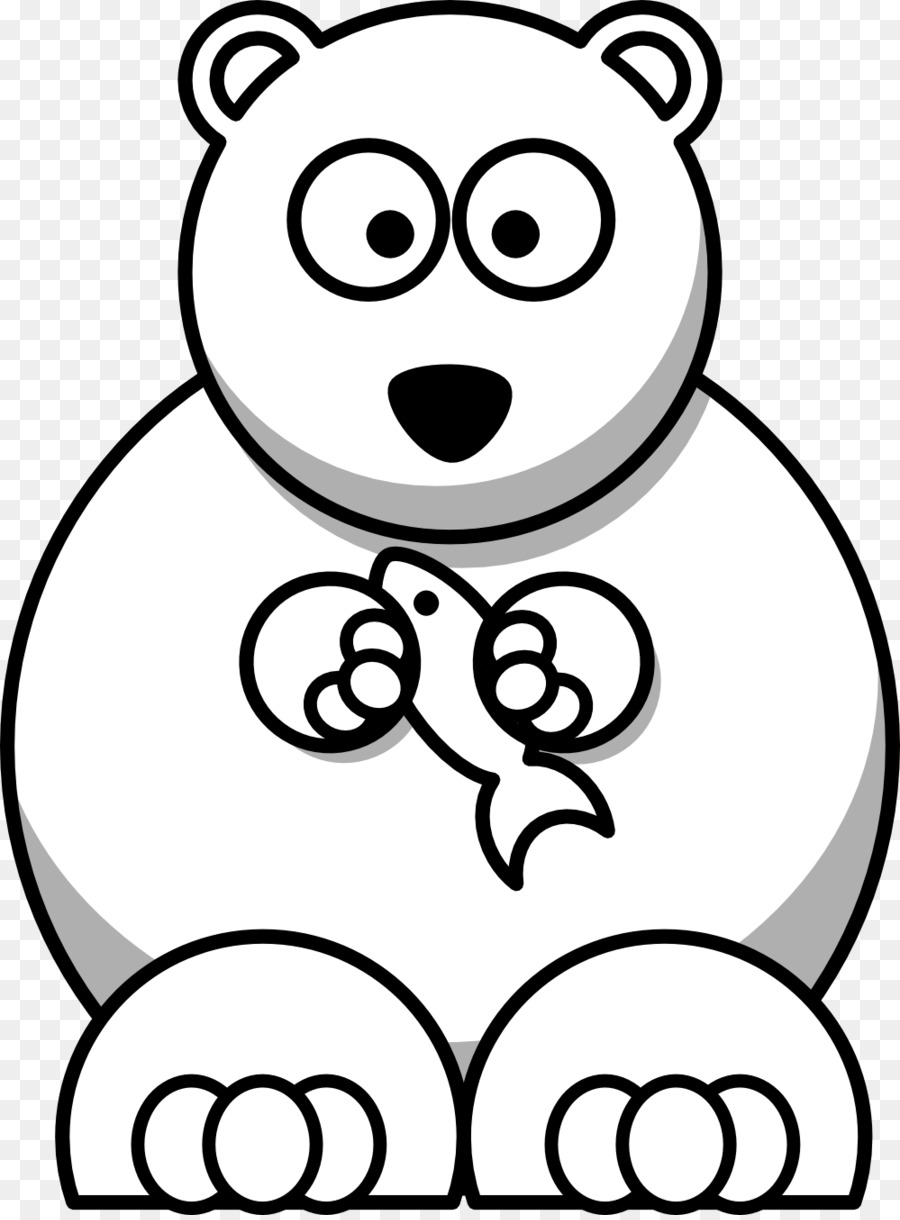 900x1220 Baby Polar Bear Cartoon Clip Art - Baby Cartoon Sketch