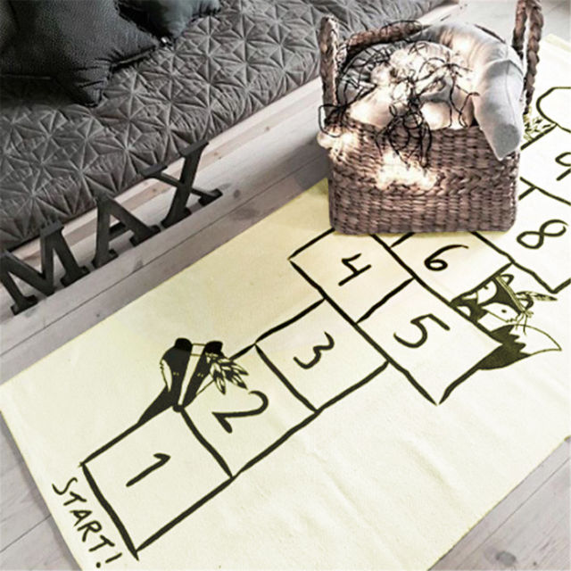 640x640 67' Soft Cotton Baby Kids Game Gym Activity Play Mat Crawling - Baby Crawling Sketch