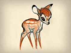 236x177 31 Dear Oh Deer Images Deer, Bambi And Draw And More - Baby Deer Sketch