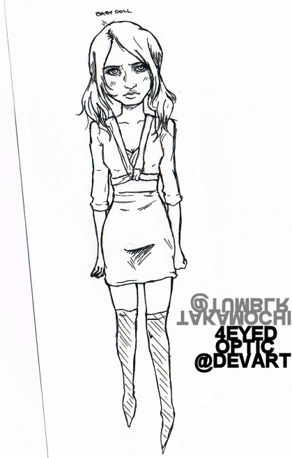 419x657 Baby Doll Sketch By 4eyedoptic - Baby Doll Sketch