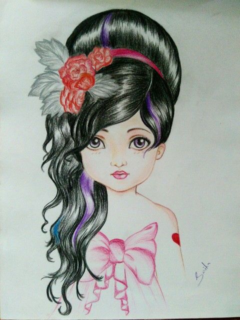 480x640 My Baby Doll Hope One Day I Hv A Baby Like Her ..cute Baby Sketch - Baby Doll Sketch