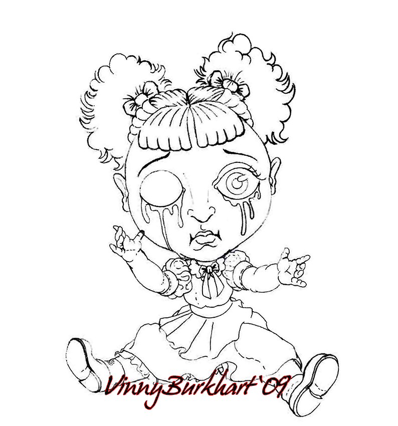 794x850 Warped Baby Doll Sketch Deal By Vinny Burkhart Tattoonow - Baby Doll Sketch