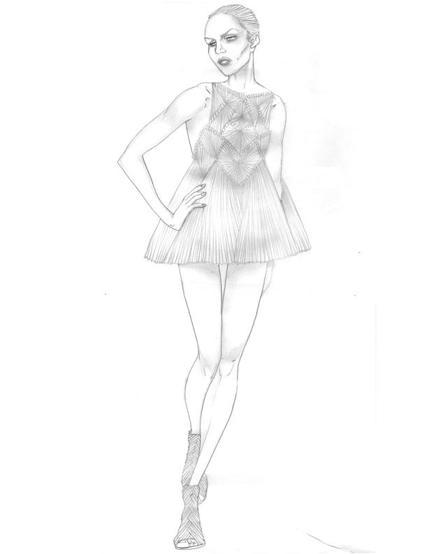 624x794 What Does A Dress Made Of Toilet Paper Look Like See 15 - Baby Doll Sketch