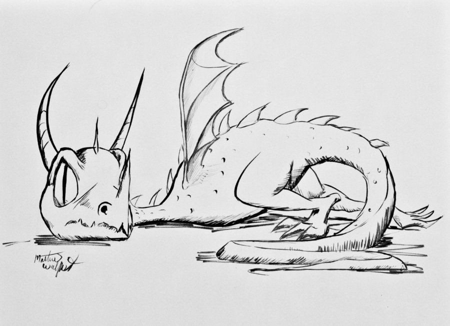 900x651 Baby Dragon Sketch - Baby Dragon Sketch