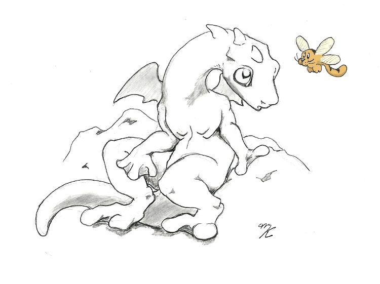 750x561 Baby Dragon Sketch By Saepenon - Baby Dragon Sketch