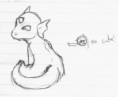 398x322 Collection Of Baby Dragon Head Drawing High Quality, Free - Baby Dragon Sketch