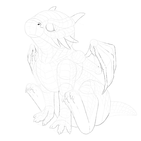 600x600 Dragon In A Snow Globe How To Draw A Baby Dragon - Baby Dragon Sketch