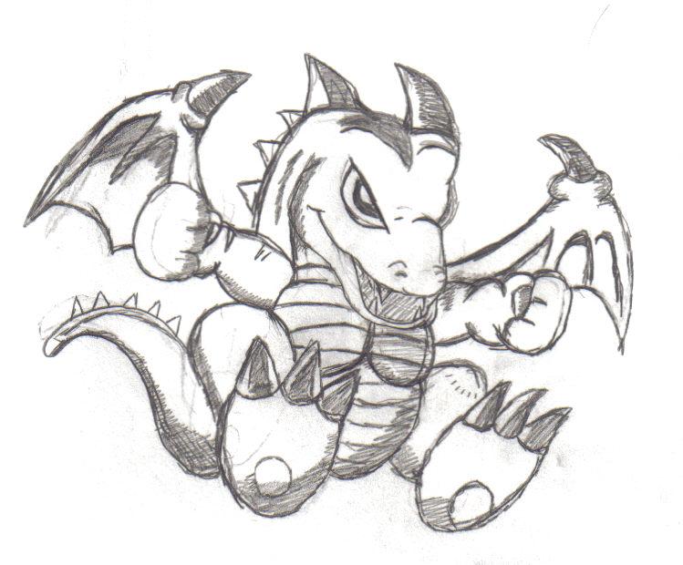 749x620 Drawn Dragon Baby Dragon - Baby Dragon Sketch