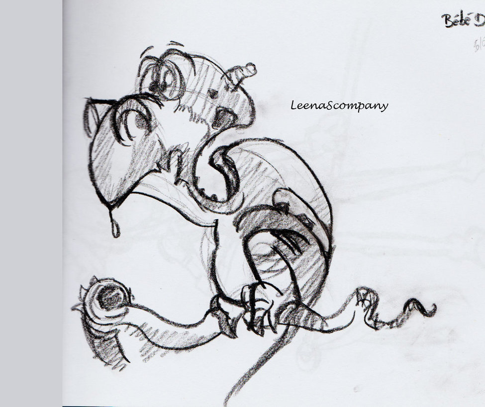 975x819 Sketch - Baby Dragon Sketch