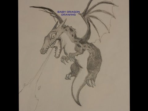 480x360 Tutorial How To Draw Baby Dragon - Baby Dragon Sketch