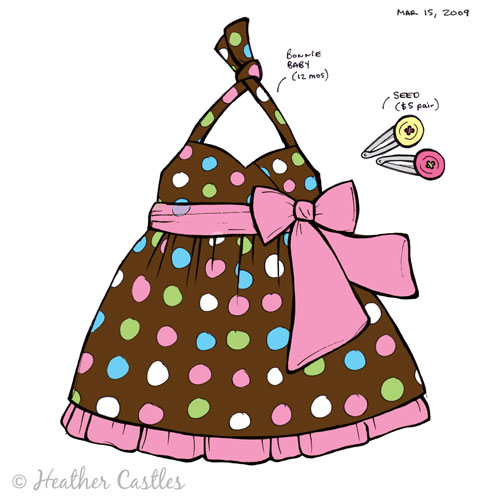 500x500 Dress Clipart Child Dress - Baby Dress Sketch