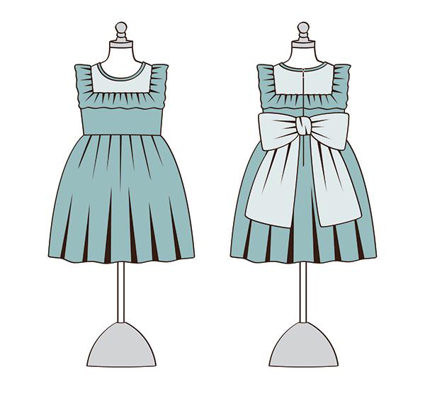 600x559 Marissa Dress Baby Amp Kids Bundle Violette Field Threads - Baby Dress Sketch