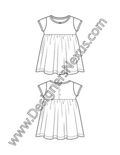 236x305 23 Best Free Childrens Flat Sketches Images Flat - Baby Dress Sketch