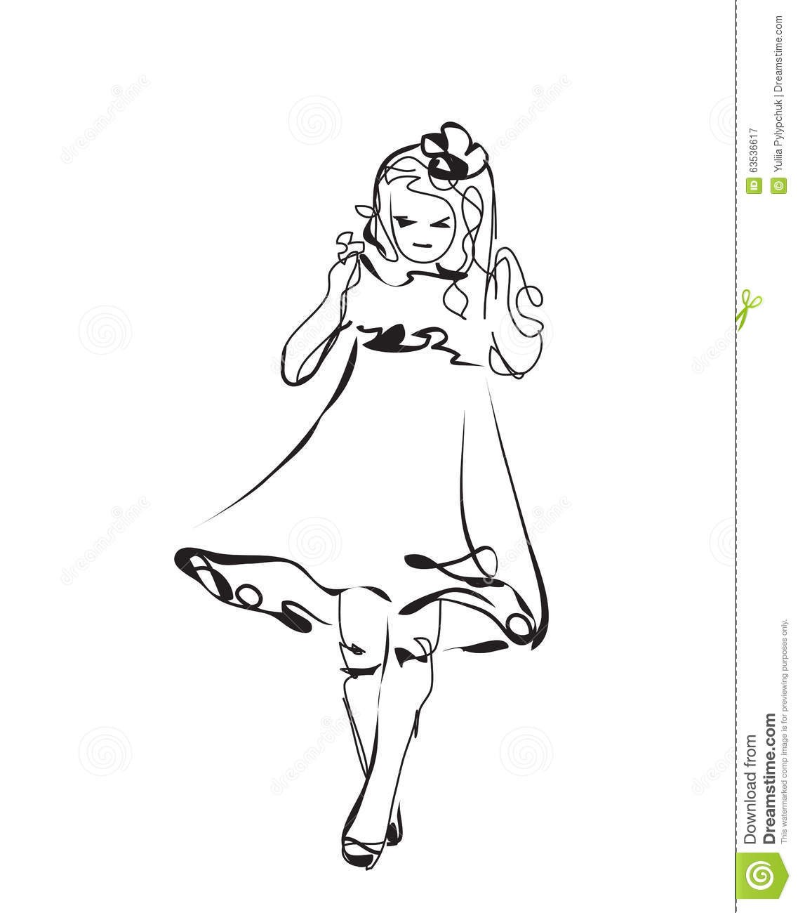 1137x1300 Collection Of Little Girl In Dress Drawing High Quality - Baby Dress Sketch