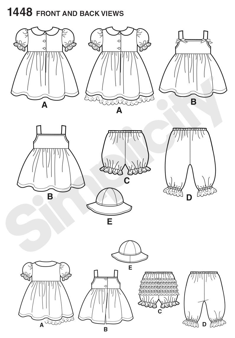 795x1142 A Frontack Image Is Not Available For This Product Sewing And - Baby Dress Sketch