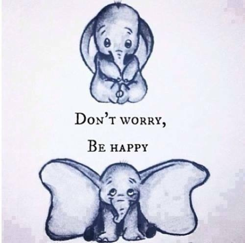 500x495 Be Happy - Baby Dumbo Sketch