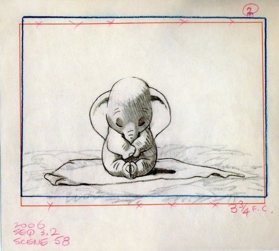 554x500 Dumbo By Maricela Ilustraciones Drawings, Disney - Baby Dumbo Sketch