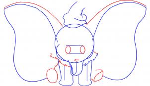 302x174 How To Draw How To Draw Dumbo The Elephant - Baby Dumbo Sketch