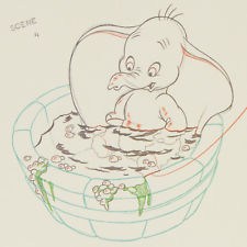 225x225 Disney Sketch Original Dumbo Ebay - Baby Dumbo Sketch