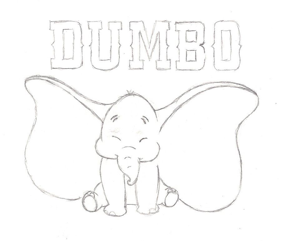 easy disney drawings dumbo