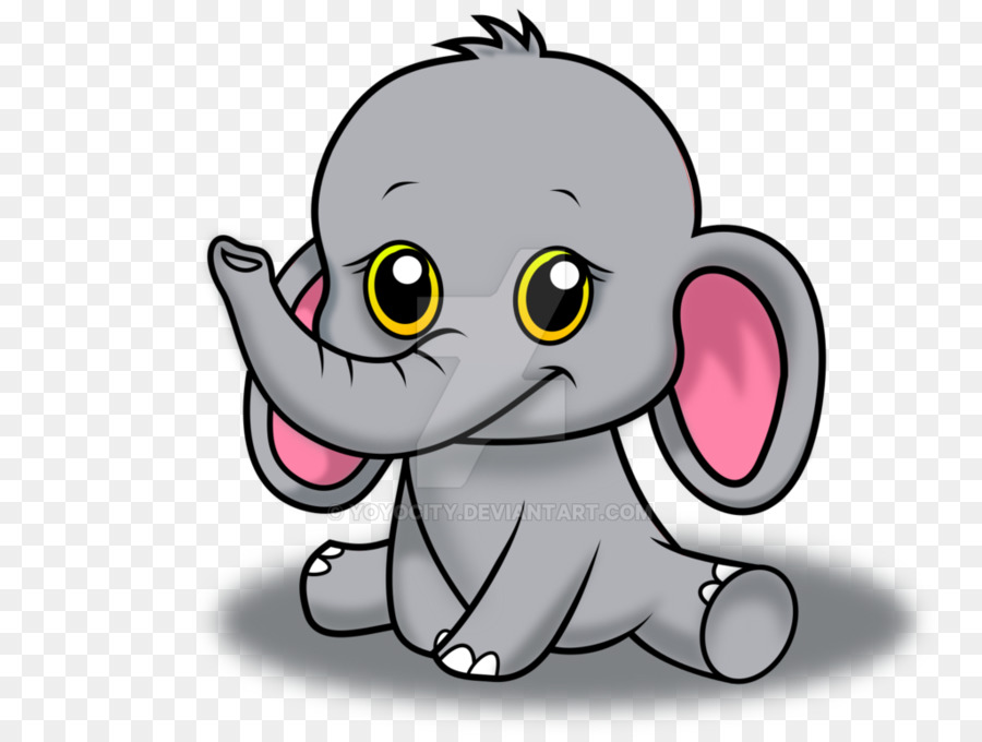 900x680 Drawing Cartoon Cuteness Animal Sketch - Baby Elephant Sketch