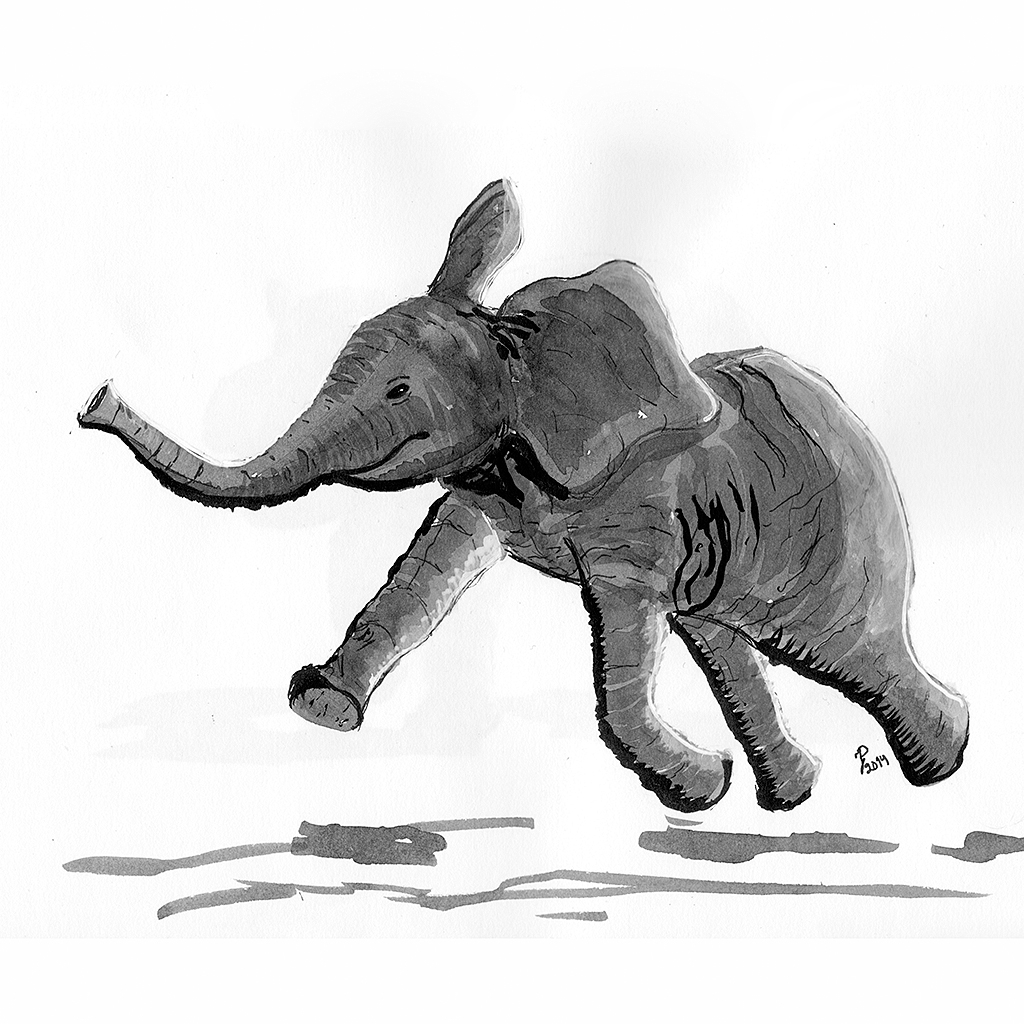 Слоник бежит