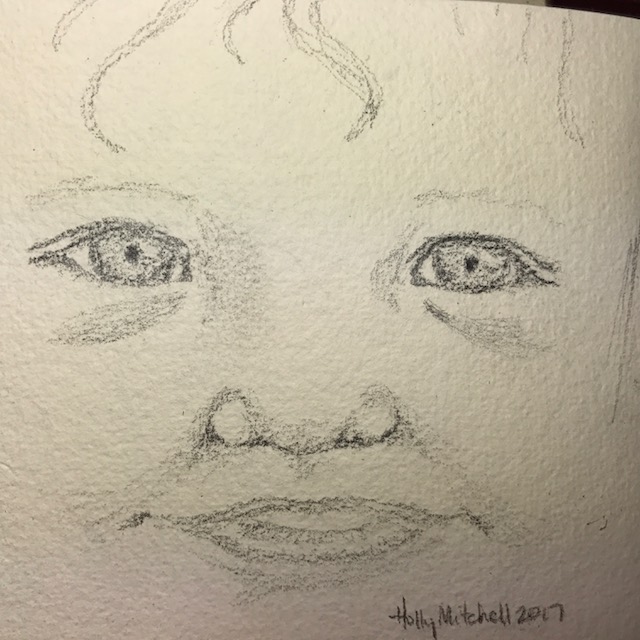 640x640 Baby Threesixfiveart - Baby Eyes Sketch