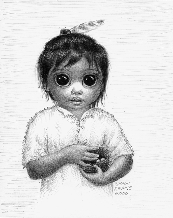 686x864 Pomo Indian Baby Keane Eyes Gallery - Baby Eyes Sketch