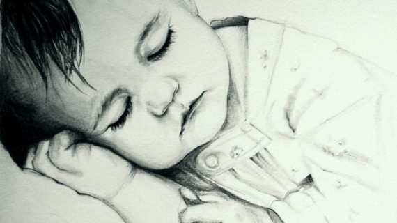 570x320 Pencil Drawing Baby Faces Pencil Sketches Of Women Woman Face - Baby Face Sketch