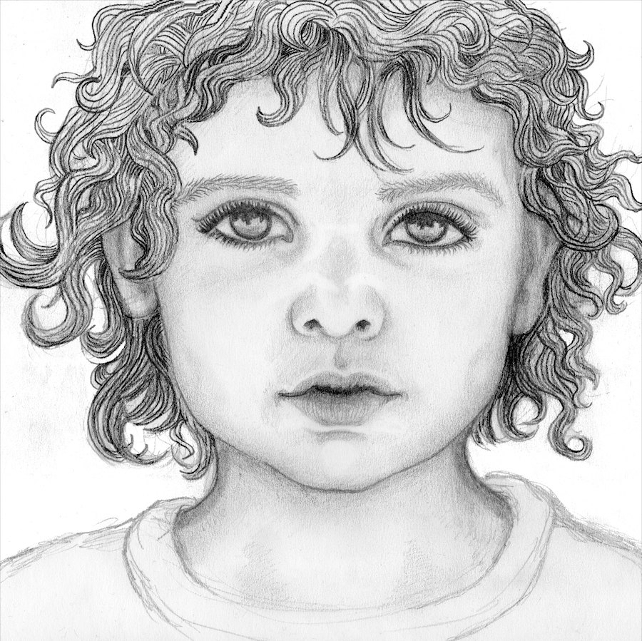 900x899 Sketch A Baby Face Baby Face Pencil Sketch Custom Portrait - Baby Face Sketch