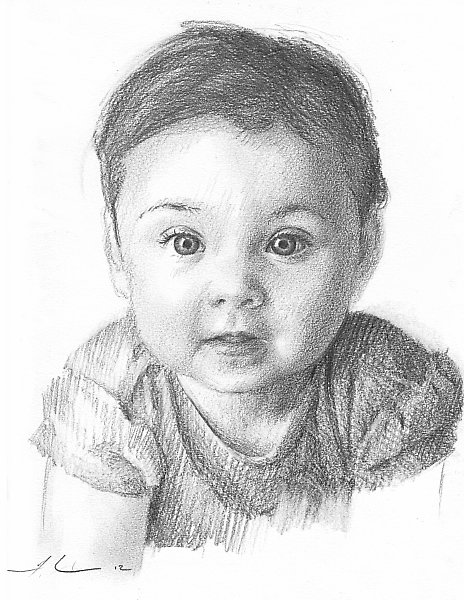 464x600 Baby Girl Sketches - Baby Face Sketch