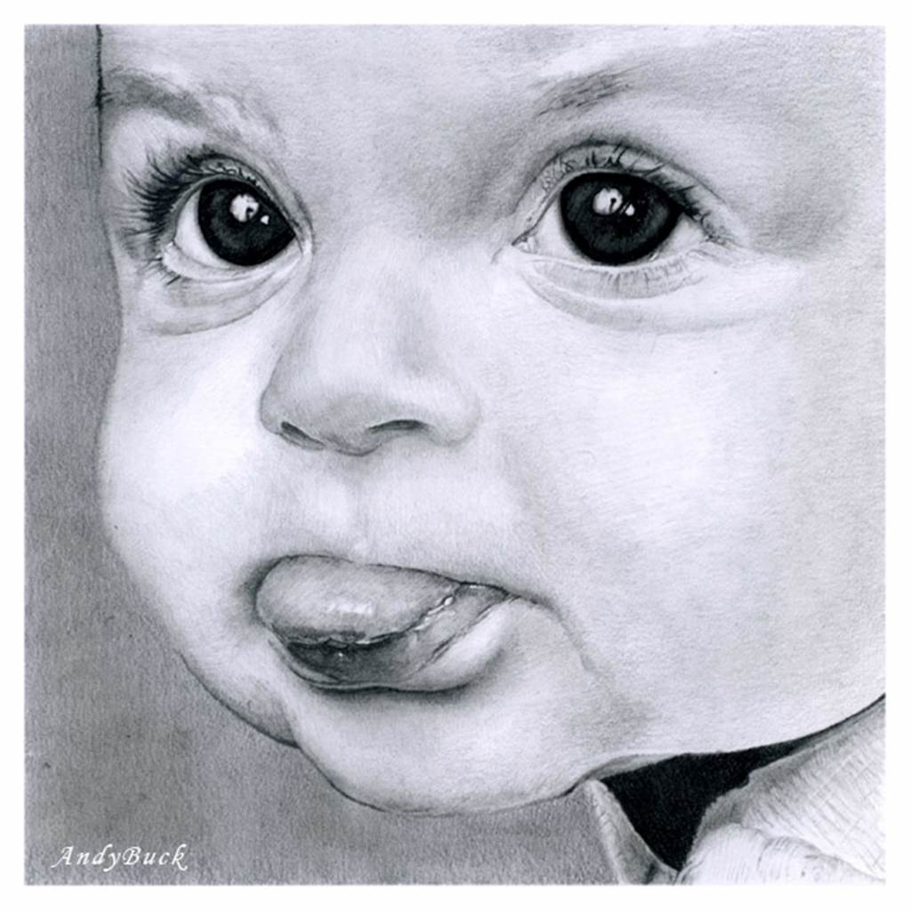 1024x1024 Baby Sketches - Baby Face Sketch