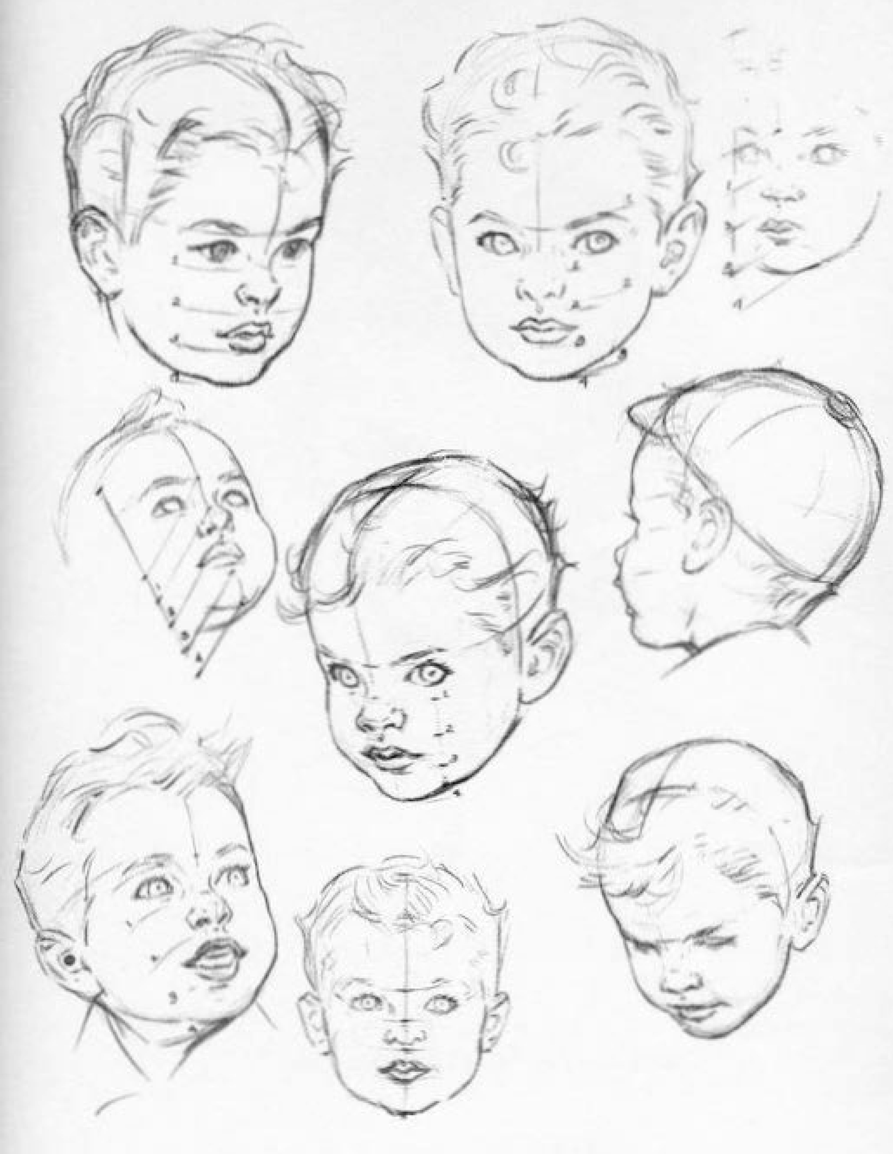 1800x2326 Baby Face All Expression Sketch Realistic Baby Drawing At - Baby Face Sketch