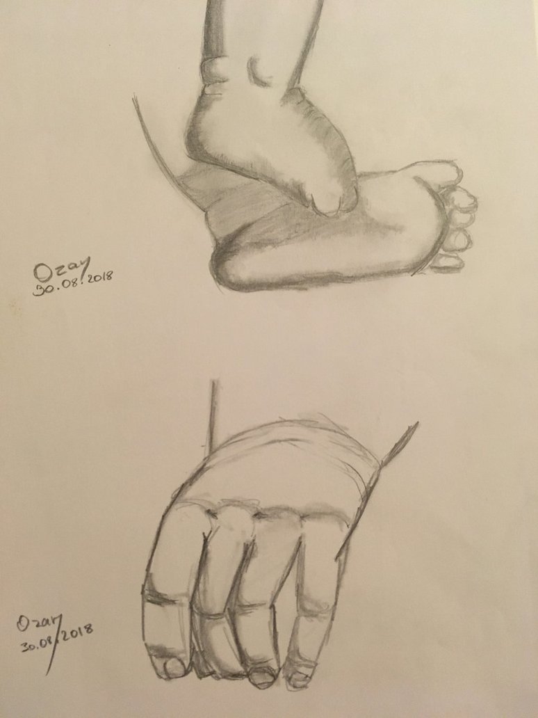 774x1032 Baby Feet Sketch By Ozanergen - Baby Feet Sketch