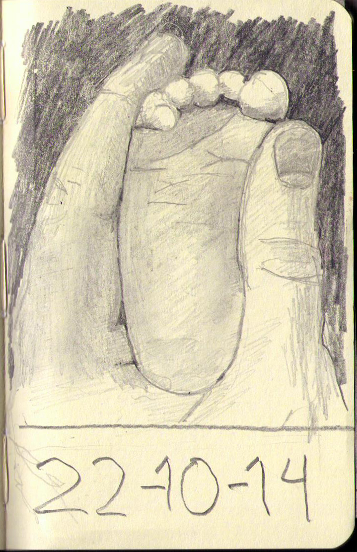 719x1112 Baby Foot In Hand. (97) One Drawing Daily - Baby Feet Sketch