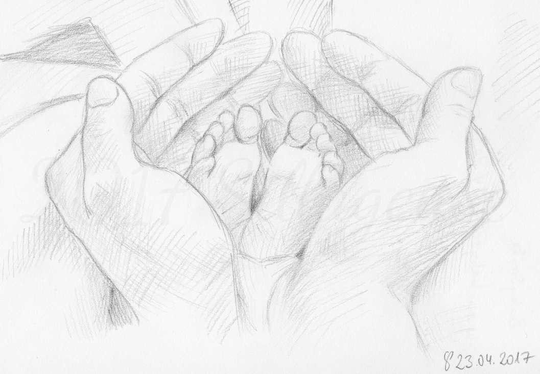 1057x733 Babyfeet Sketch By Sillageuse - Baby Feet Sketch