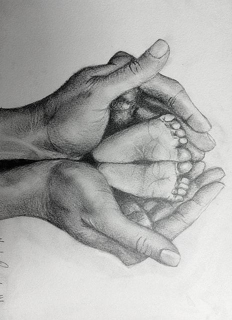 464x640 Realistic Sketch Sketchbook - Baby Feet Sketch