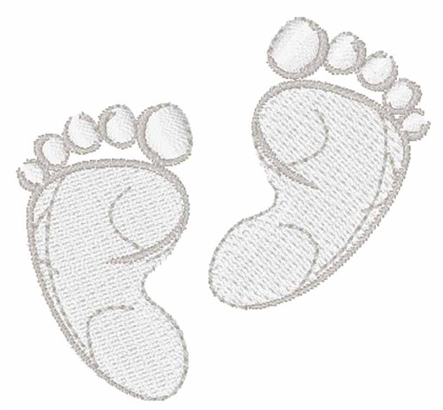 500x463 Footprint Sketch Embroidery Design Annthegran - Baby Footprint Sketch