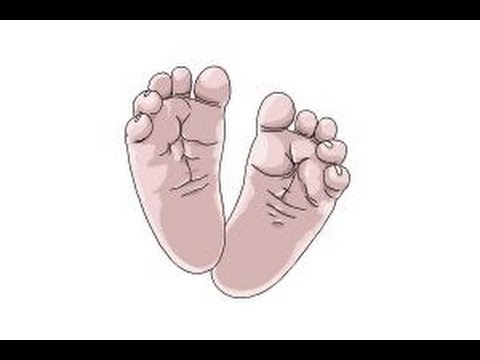 480x360 How To Draw Baby Feet - Baby Footprint Sketch