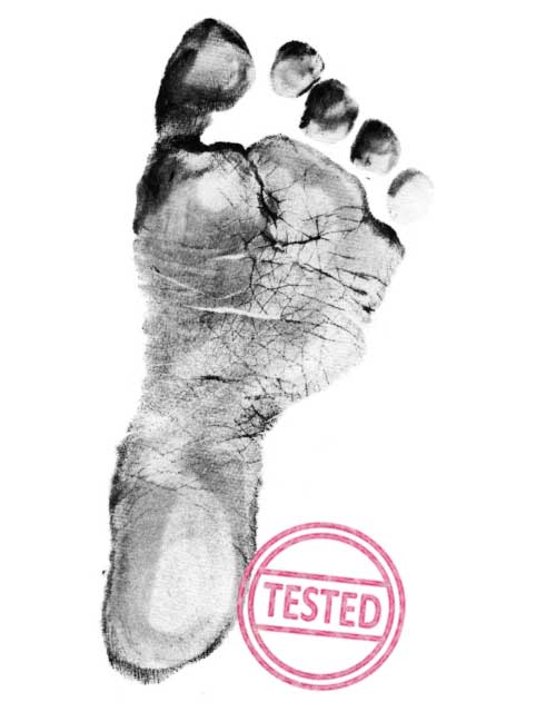 500x640 Footprint Color - Baby Footprint Sketch