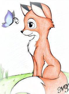 236x321 Cute Baby Fox Drawing - Baby Fox Sketch