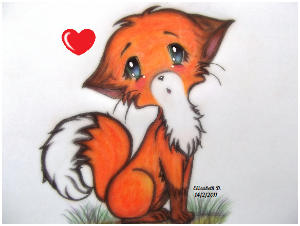 584x440 Baby Fox Drawings - Baby Fox Sketch