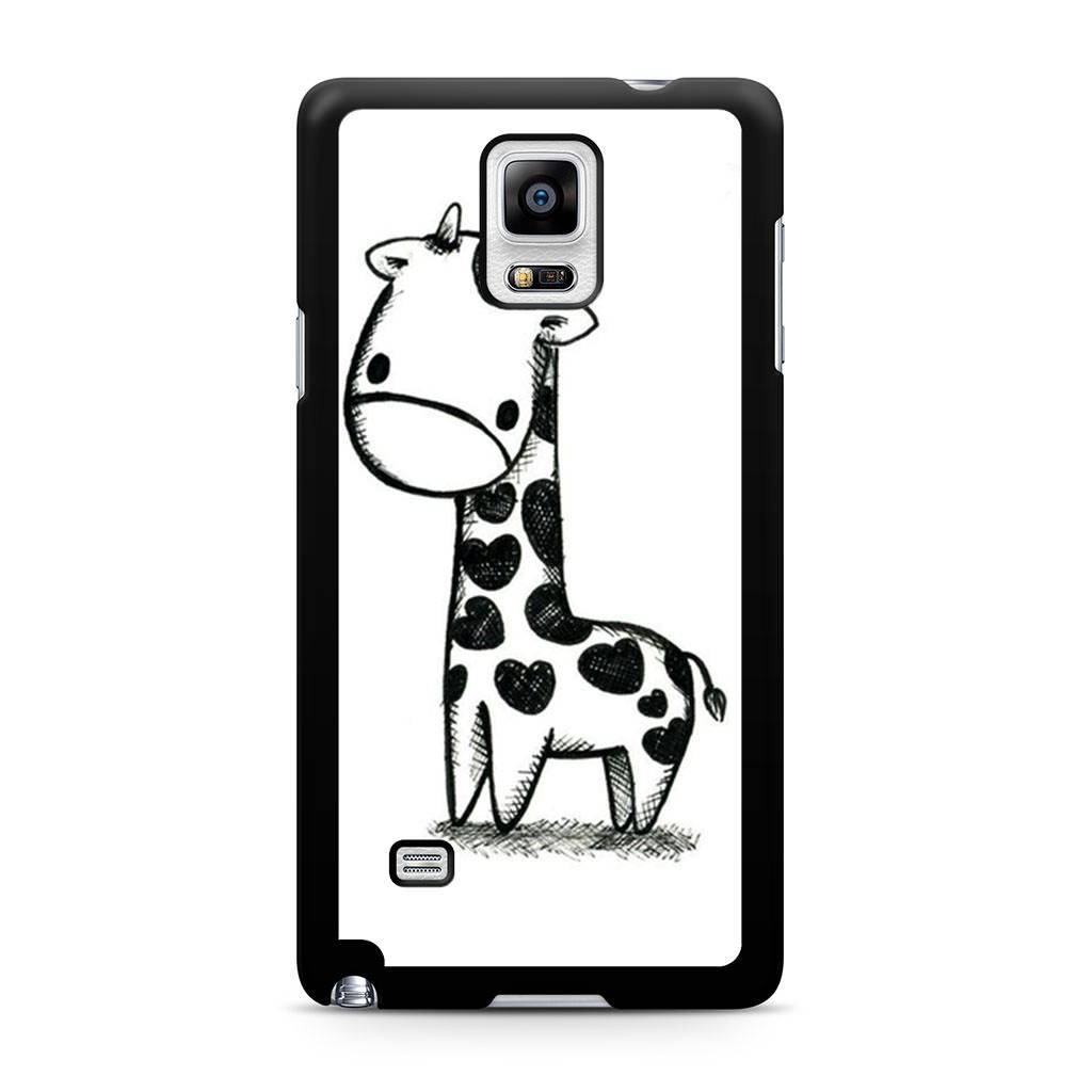 1024x1024 Baby Giraffe Sketch Samsung Galaxy Note 4 Case Case Persona - Baby Giraffe Sketch