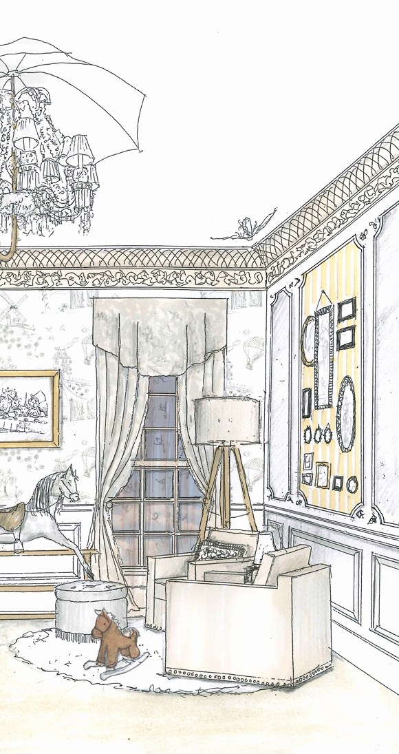 580x1095 Sketches For Baby Room Luxury 100 Adorable Baby Girl Room - Baby Girl Sketch