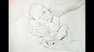 300x168 Hand Sketch Baby Drawing Pictures - Baby Hand Sketch