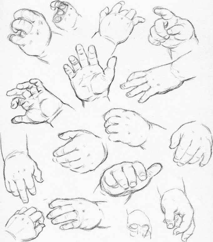 681x773 Plate The Baby Hand - Baby Hand Sketch