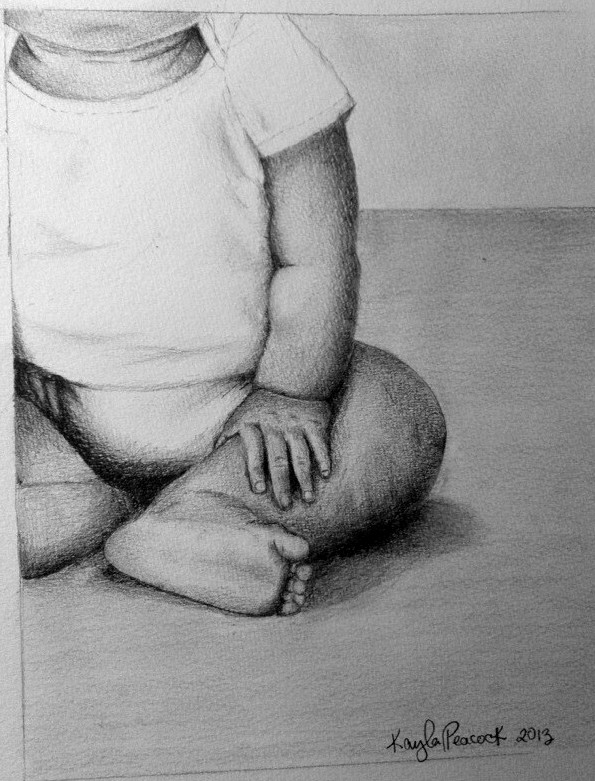 595x781 Sketch Baby Hands And Feet Sketchbook - Baby Hand Sketch